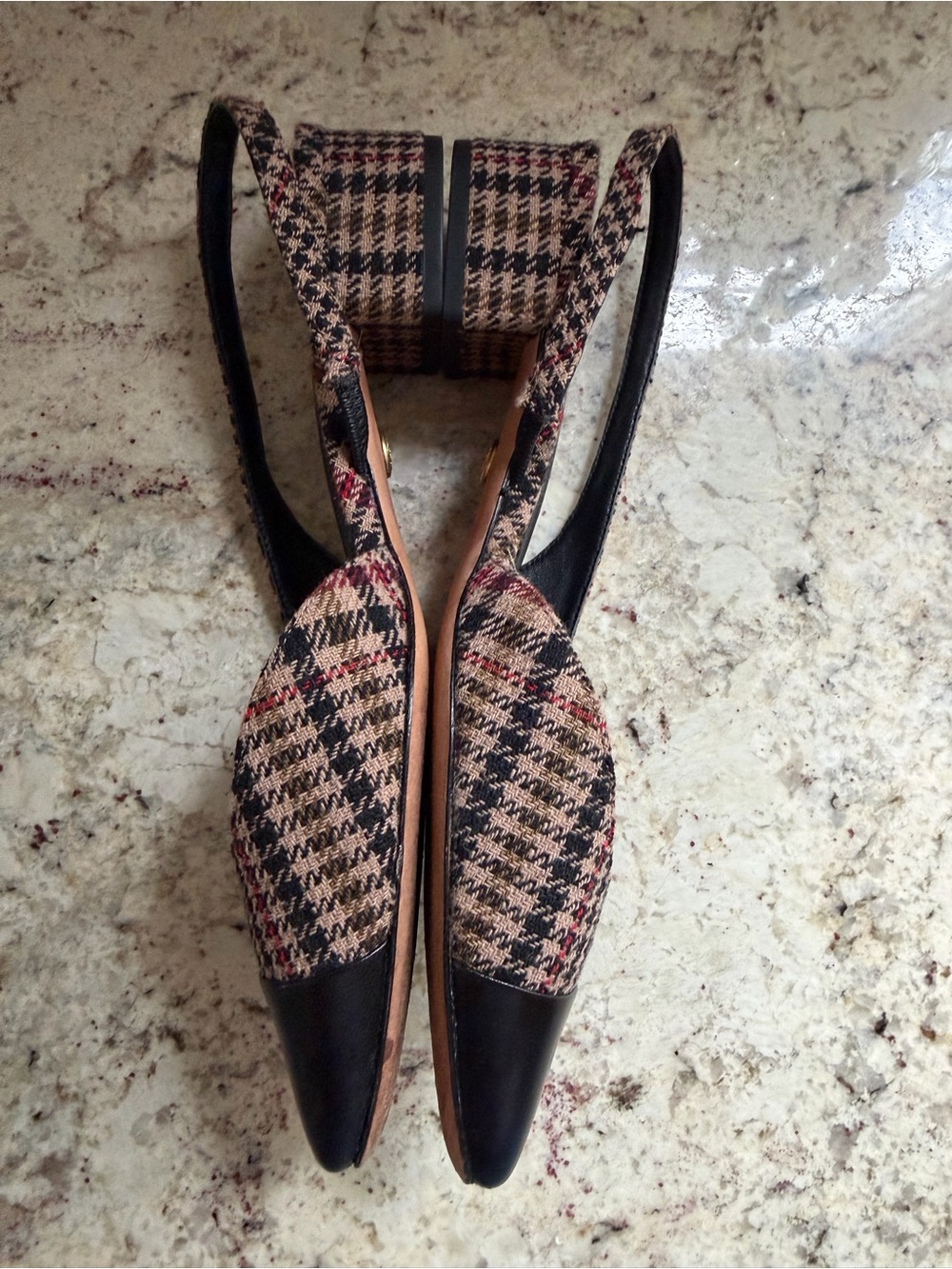 Veronica Beard $375 Women's Cecile Houndstooth Slingback Block Heel 8M EUC - Picture 6 of 10